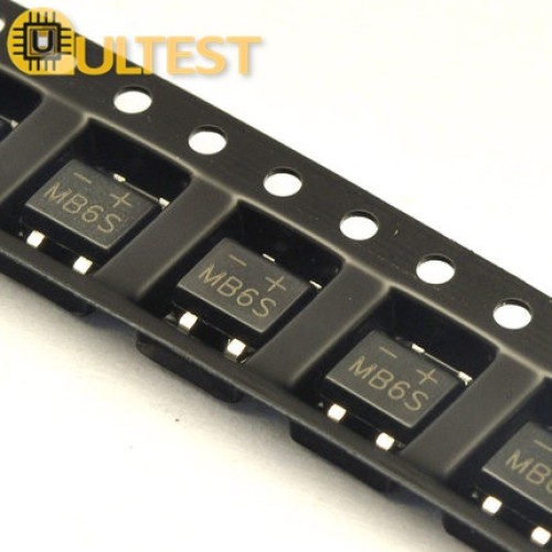 50PCS SMD MB6S 0.5A 600V Single Phases Diode Rectifier Bridge SOP-4