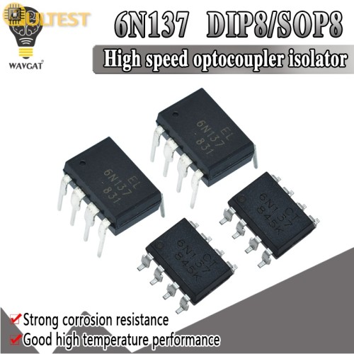 10PCS 6N137 DIP8 SOP8 EL6N137 DIP DIP-8 SOP-8 new and original IC Super High Speed Response Photocoupler