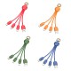 Guofeng Creative Small Gift Creative Data Line USB 1 Drag 3 mobile phone charging cable keychain Data line Chinese style