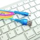 Rainbow colorful fabric line 2A fast charge mobile data cable for pull -off for Android V8 i678 generation interface