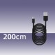 2m USB mobile phone data cable Type-C fast charging line 2A applicable to Huawei Samsung Huawei and other mobile phones