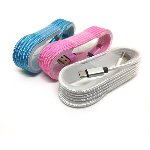 1.5 meters of the weaving wire mobile phone data cable USB charging cable suitable for Xiaomi Huawei and other Type-C mobile phones