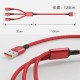 3A Super fast charge three -in -one USB mobile phone charging cable one drag three fast charging car multi -function three -head charging cable
