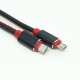 Leather line leather mobile phone data cable USB charging cable 3A fast charging cable suitable for Micro Type-C Phone