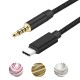 Pure-colored woven line Type-C to 3.5mm audio cable AUX Type-C Typec vehicle audio cable