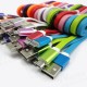1 meter color noodle flat line fast charging line TPE wire aluminum alloy shell is suitable for i125 generation Microv8