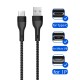 3A fast charging line USB mobile phone data cable woven the metal ring shell