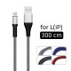 1 meter, 2 meters 3 meters fast charging mobile phone data cable 3A wire USB wire fabric woven wires for Type-C IP