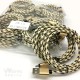 [Shenzhen goods] 2-meter grid tiger-woven woven mobile phone fast charge data cable Android v8type-cip