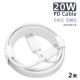 20W 2m PD line USB C mobile phone data cable 5 core fast charging line PD protocol Type-C port mobile phone cable