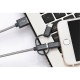 3-in-1 Hanging Ear Quickly Charging Data Line 2.4A 1 Drag 3 Solst-color Weaving Line Smart Phone Universal Type-C