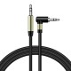 Factory wholesale 3.5mm elbow audiors public to public computer speakers headcom AUX audio cable headphone cable