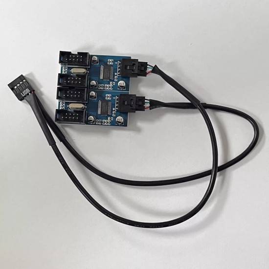 Motherboard 9 -needle USB2.0 Extension 9PIN Trip Double 9PIN Desktop Mainboard HUB hub converter Motherboard 9 -needle USB2.0 Extension 9PIN Trip Double 9PIN Desktop Mainboard HUB hub converter