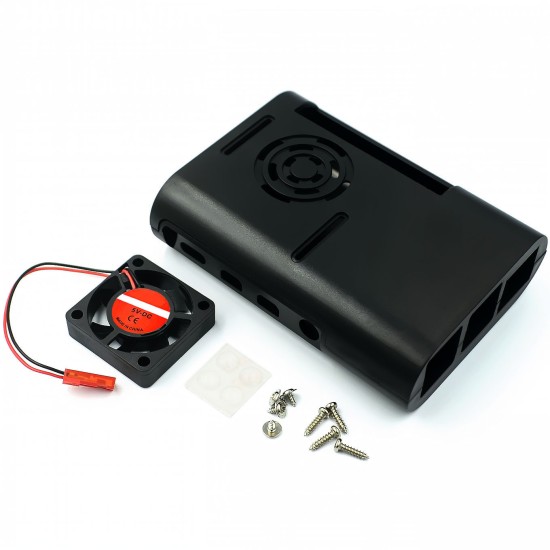 Raspberry Pi 4B Rasserlane Pi 4 generation development board ABS injection molding shell can be equipped with cooling fan black and white Raspberry Pi 4B Rasserlane Pi 4 generation development board ABS injection molding shell can be equipped with cooling fan black and white