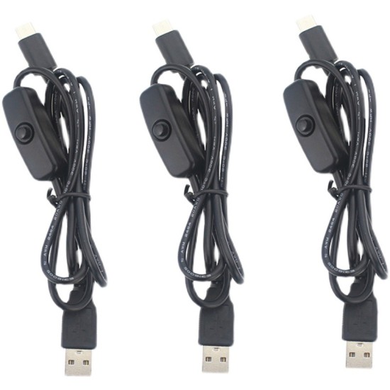 Raspberry Pi 4B power line 5V3A power switch line USB Type-C interface with switching power cord Raspberry Pi 4B power line 5V3A power switch line USB Type-C interface with switching power cord