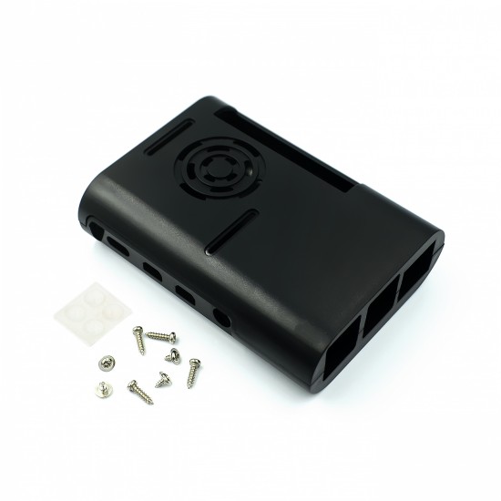 Raspberry Pi 4B Rasserlane Pi 4 generation development board ABS injection molding shell can be equipped with cooling fan black and white Raspberry Pi 4B Rasserlane Pi 4 generation development board ABS injection molding shell can be equipped with cooling fan black and white