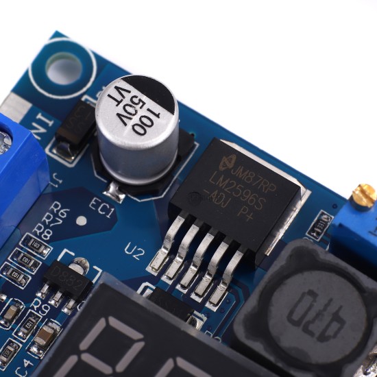 LM2596 DC-DC adjustable antihypertensive module with voltage meter display LM2596S voltage voltage power supply module LM2596 DC-DC adjustable antihypertensive module with voltage meter display LM2596S voltage voltage power supply module