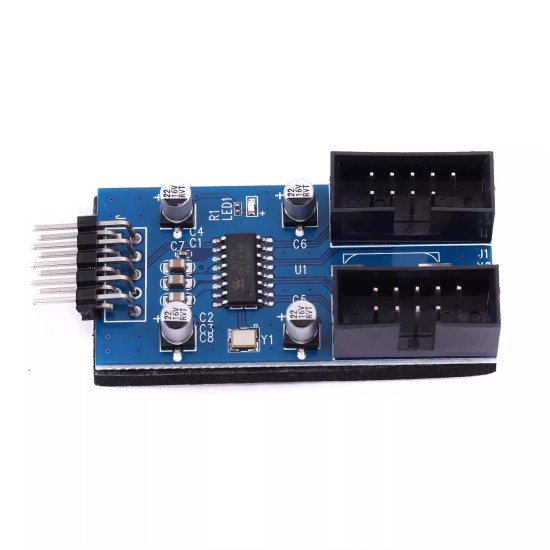 Motherboard 9 -needle USB2.0 Extension 9PIN Trip Double 9PIN Desktop Mainboard HUB hub converter Motherboard 9 -needle USB2.0 Extension 9PIN Trip Double 9PIN Desktop Mainboard HUB hub converter