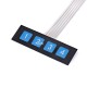 1 Row 4 -key film switch/matrix keyboard/thin film button/control panel/single -chip microcomputer extension keyboard 1 Row 4 -key film switch/matrix keyboard/thin film button/control panel/single -chip microcomputer extension keyboard