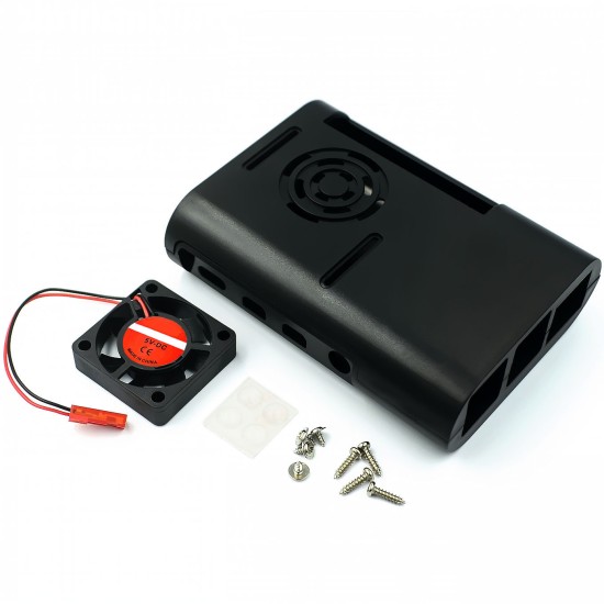 Raspberry Pi 4B Rasserlane Pi 4 generation development board ABS injection molding shell can be equipped with cooling fan black and white Raspberry Pi 4B Rasserlane Pi 4 generation development board ABS injection molding shell can be equipped with cooling fan black and white
