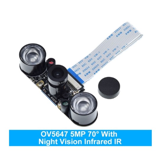 Raspberry Pi 4 Night Vision Fish Eye Camera 5MP OV5647 70/95/160 degree focal length adjustable Raspberry Pi 4 Night Vision Fish Eye Camera 5MP OV5647 70/95/160 degree focal length adjustable