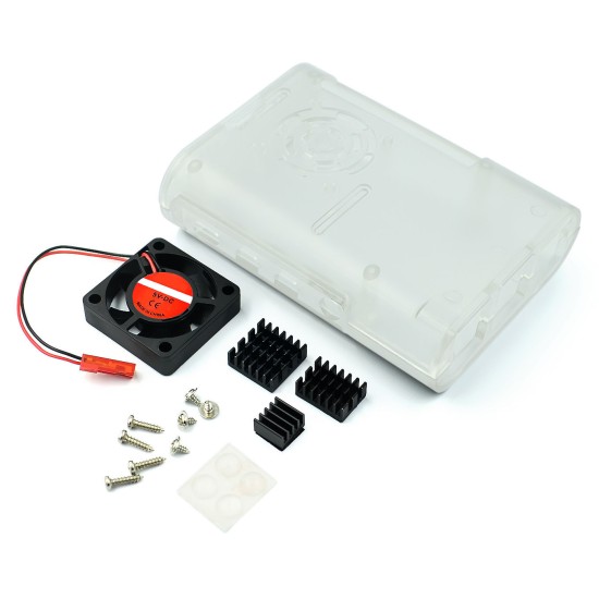 Raspberry Pi 4B Rasserlane Pi 4 generation development board ABS injection molding shell can be equipped with cooling fan black and white Raspberry Pi 4B Rasserlane Pi 4 generation development board ABS injection molding shell can be equipped with cooling fan black and white
