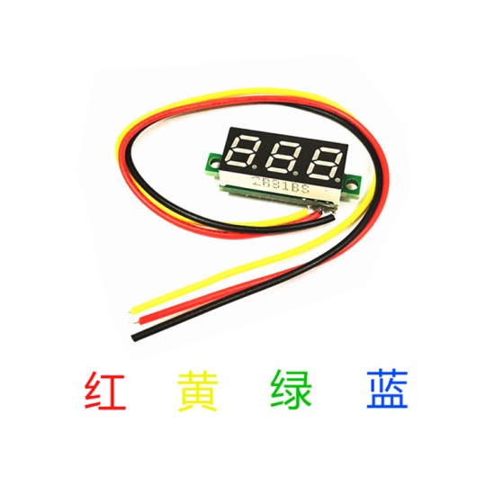 0.28-inch ultra-small digital DC voltage header can be adjusted for three-line DC0-100V battery voltage table 0.28-inch ultra-small digital DC voltage header can be adjusted for three-line DC0-100V battery voltage table