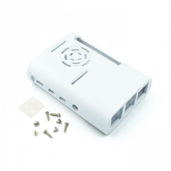 Raspberry Pi 4B Rasserlane Pi 4 generation development board ABS injection molding shell can be equipped with cooling fan black and white Raspberry Pi 4B Rasserlane Pi 4 generation development board ABS injection molding shell can be equipped with cooling fan black and white