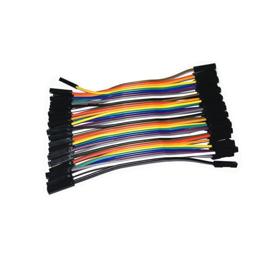 40P color DuPont line long 10cm mother to mother -headed color line 2.54mm connection line mother to mother to mother 40P color DuPont line long 10cm mother to mother -headed color line 2.54mm connection line mother to mother to mother
