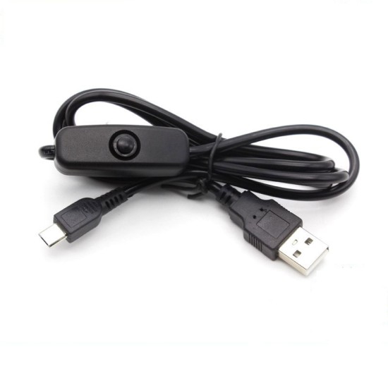Raspberry Pi 1 meter USB to Micro USB with switch power cord can pass 2.5A current Raspberry Pi 1 meter USB to Micro USB with switch power cord can pass 2.5A current
