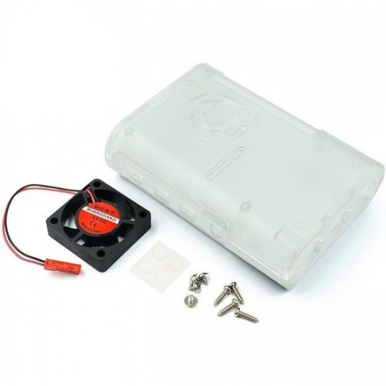 Raspberry Pi 4B Rasserlane Pi 4 generation development board ABS injection molding shell can be equipped with cooling fan black and white Raspberry Pi 4B Rasserlane Pi 4 generation development board ABS injection molding shell can be equipped with cooling fan black and white