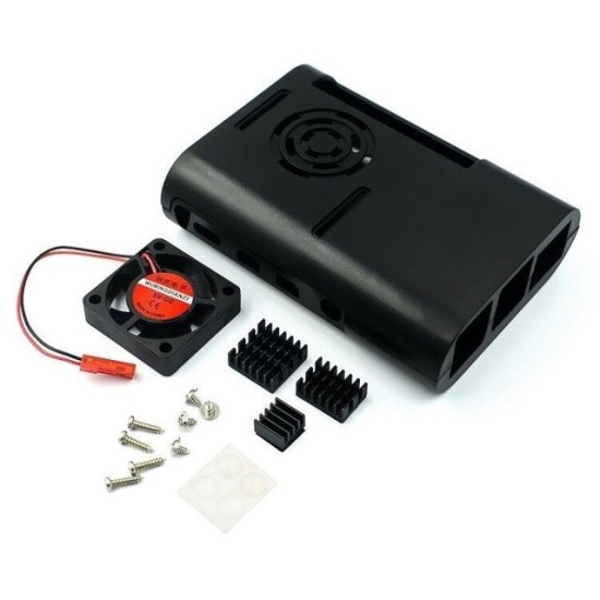 Raspberry Pi 4B Rasserlane Pi 4 generation development board ABS injection molding shell can be equipped with cooling fan black and white Raspberry Pi 4B Rasserlane Pi 4 generation development board ABS injection molding shell can be equipped with cooling fan black and white