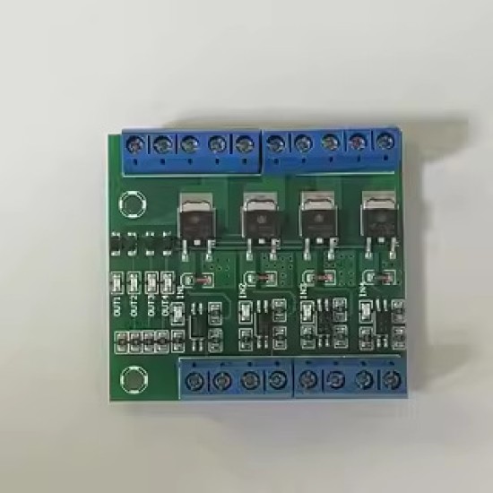 Four MOS Tube/Field Effect Tube Module amplify circuit board/drive module 4 Light coupling isolation DC Four MOS Tube/Field Effect Tube Module amplify circuit board/drive module 4 Light coupling isolation DC