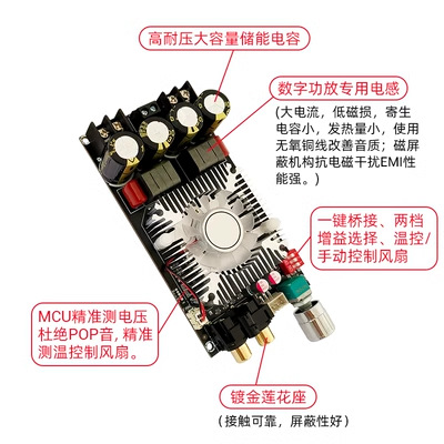 1602 amplifier board pure rear 160WX2 DIY high power TDA7498E stereo Bridge mono W