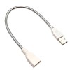 Metal usb hose USB lamp extension cable usb snake tube table lamp metal hose diameter 6MM White