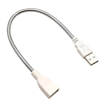 Metal usb hose USB lamp extension cable usb snake tube table lamp metal hose diameter 6MM White