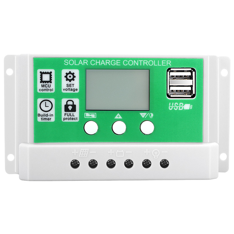 Pwm Solar Controller 10A20A30A12V24Vusb Charge and Discharge Photovoltaic Street Light System Controller