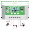 Pwm Solar Controller 10A20A30A12V24Vusb Charge and Discharge Photovoltaic Street Light System Controller