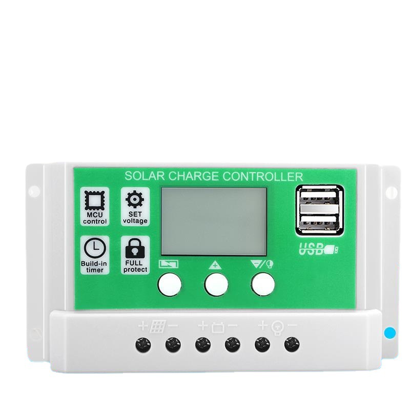 Pwm Solar Controller 10A20A30A12V24Vusb Charge and Discharge Photovoltaic Street Light System Controller