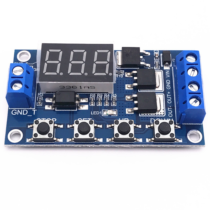 Trigger cycle timing delay switch circuit dual MOS control board instead of relay Module 12 24V