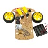 Two-wheel/four-wheel intelligent car chassis 4-drive/power real foot with code wheel/speed measuring ZK-4WD