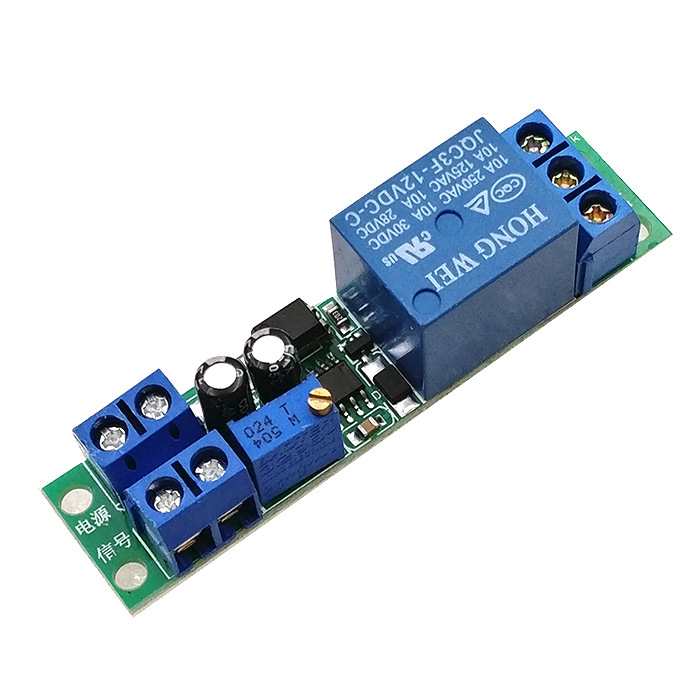 12v delay relay module car start delay switch with optocoupler signal trigger time adjustable