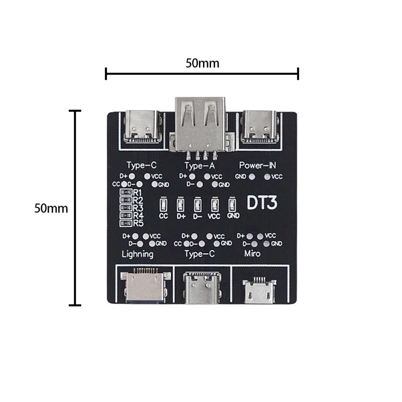 Data Cable Detection Board Suitable for Apple and Android Phones, Type-C Port Fast Charging Cable Fault Detector Module
