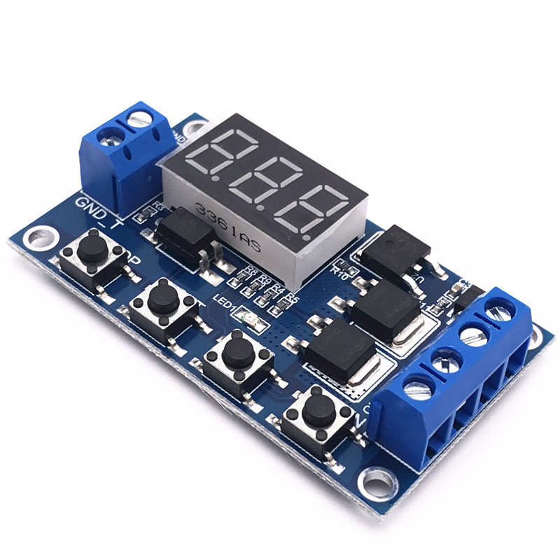 Trigger cycle timing delay switch circuit dual MOS control board instead of relay Module 12 24V