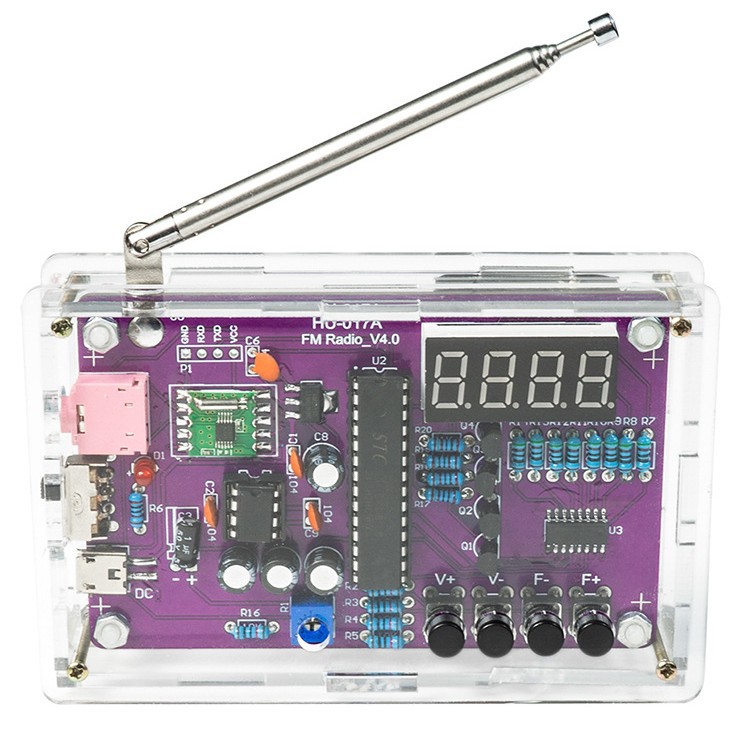 Radio assembly kit FMFM circuit board making single chip diy electronic making welding practice parts