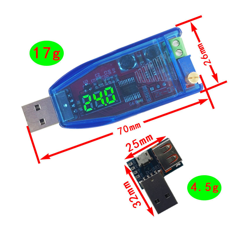DC-DC USB adjustable Buck power supply regulator module 5V to 1.8v 3.3V 5v 9v 12v 24V