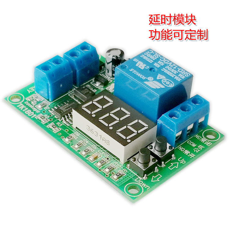 3-digit display time relay module trigger start timing stop dynamic display button adjustment
