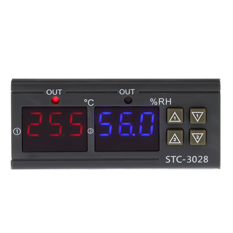 Stc-3028 Intelligent Digital Display Temperature and Humidity Controller Breeding Hatching Temperature and Humidity Meter Humidity Instrument Thermostat