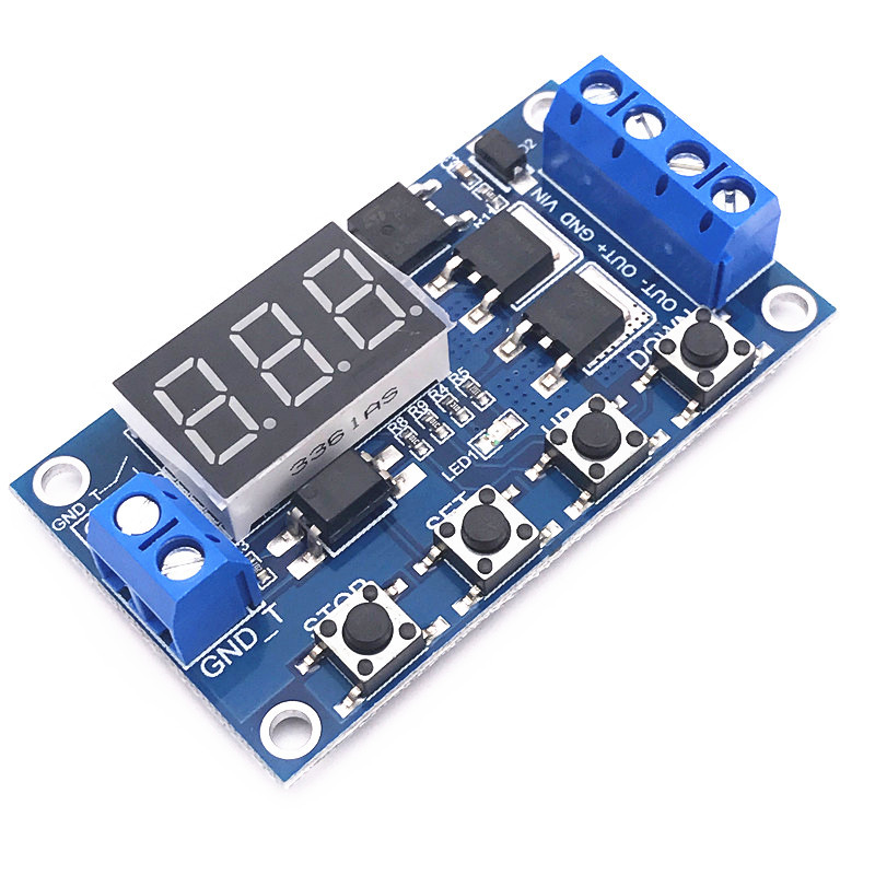 Trigger cycle timing delay switch circuit dual MOS control board instead of relay Module 12 24V
