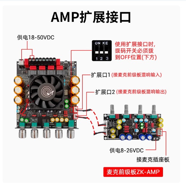 ZK-APTX3 Qualcomm Bluetooth power amplifier board 2.1 channel 300W 300W 600W power amplifier chip TPA3255